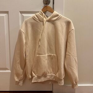 Cream “Have A Good Day” Hoodie with Front Pocket
